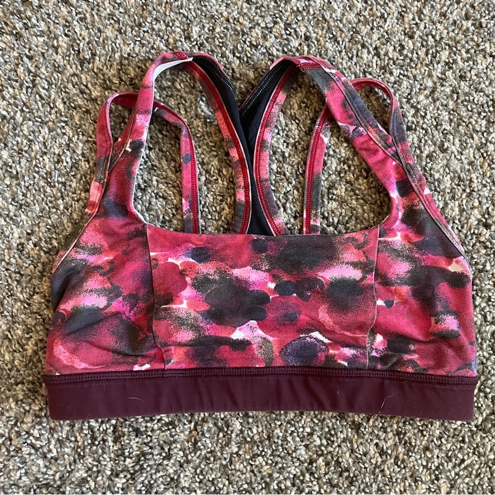 Pink and Purple Lululemon Sports Bra